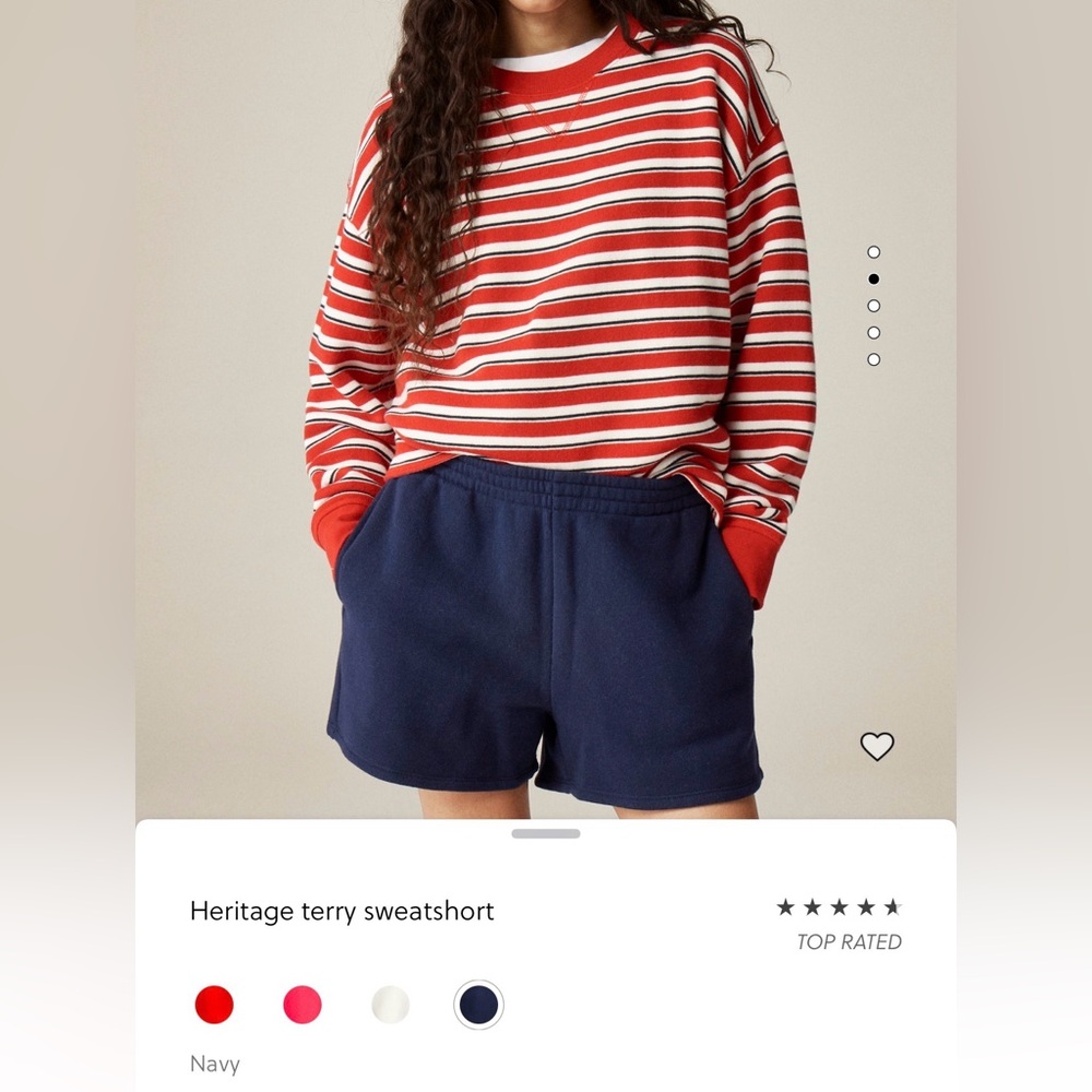 J.Crew Heritage Terry Navy Sweat Shorts